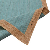 Boulevarde Rugs Teal Blue George Braided Jute Rug