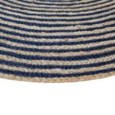 Boulevarde Rugs Navy Blue Spiral Braided Jute Round Rug