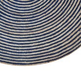 Boulevarde Rugs Navy Blue Spiral Braided Jute Round Rug
