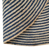 Boulevarde Rugs Navy Blue Spiral Braided Jute Round Rug