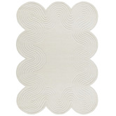 Boulevarde Rugs Vanilla Swirl Shaped Wool Rug