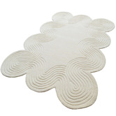 Boulevarde Rugs Vanilla Swirl Shaped Wool Rug