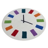 Boulevarde Rugs Tikki Clock Kids' Hand-Tufted Wool Round Rug