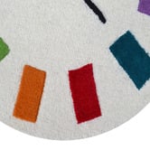 Boulevarde Rugs Tikki Clock Kids' Hand-Tufted Wool Round Rug