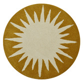 Boulevarde Rugs Cream &amp; Mustard Vera Hand-Tufted Wool Round Rug