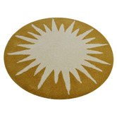 Boulevarde Rugs Cream &amp; Mustard Vera Hand-Tufted Wool Round Rug