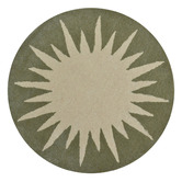 Boulevarde Rugs Cream &amp; Sea Green Vera Hand-Tufted Wool Round Rug