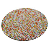 Boulevarde Rugs Pink Bonnie Hand-Woven Wool Round Rug