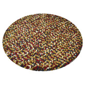 Boulevarde Rugs Red Bonnie Hand-Woven Wool Round Rug