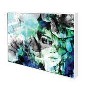Arte Eleve Aqua Fem Framed Canvas Wall Art