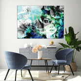 Arte Eleve Aqua Fem Framed Canvas Wall Art