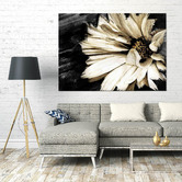 Arte Eleve Cream Petal Stretched Canvas Wall Art
