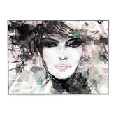 Arte Eleve Mauve Fem Framed Canvas Wall Art