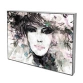Arte Eleve Mauve Fem Framed Canvas Wall Art
