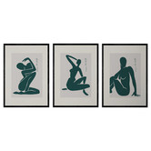 Papier Inkhouse Green Cut-Outs Printed Wall Art Triptych