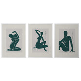 Papier Inkhouse Green Cut-Outs Printed Wall Art Triptych