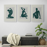 Papier Inkhouse Green Cut-Outs Printed Wall Art Triptych