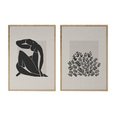 Papier Inkhouse 2 Piece Black Cut-Outs Printed Wall Art Set