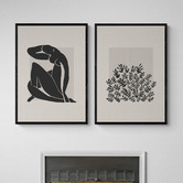 Papier Inkhouse 2 Piece Black Cut-Outs Printed Wall Art Set
