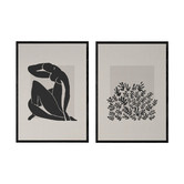Papier Inkhouse 2 Piece Black Cut-Outs Printed Wall Art Set