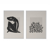 Papier Inkhouse 2 Piece Black Cut-Outs Printed Wall Art Set