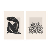 Papier Inkhouse 2 Piece Black Cut-Outs Printed Wall Art Set