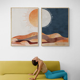 Papier Inkhouse Moon Desert Printed Wall Art Diptych
