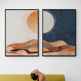 Papier Inkhouse Moon Desert Printed Wall Art Diptych