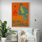 Papier Inkhouse Orange Campari Printed Wall Art