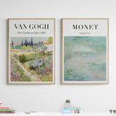 Papier Inkhouse 2 Piece Van Gogh &amp; Monet Printed Wall Art Set