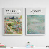 Papier Inkhouse 2 Piece Van Gogh &amp; Monet Printed Wall Art Set