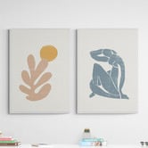 Papier Inkhouse 2 Piece Orange Coral Printed Wall Art Set
