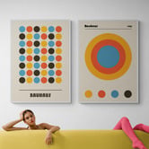 Papier Inkhouse 2 Piece Bauhaus Style Printed Wall Art Set