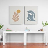 Papier Inkhouse 2 Piece Orange Coral Printed Wall Art Set