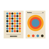 Papier Inkhouse 2 Piece Bauhaus Style Printed Wall Art Set