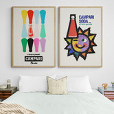 Papier Inkhouse 2 Piece Campari Printed Wall Art Set