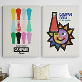 Papier Inkhouse 2 Piece Campari Printed Wall Art Set