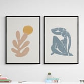 Papier Inkhouse 2 Piece Orange Coral Printed Wall Art Set