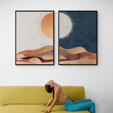 Papier Inkhouse Moon Desert Printed Wall Art Diptych