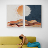 Papier Inkhouse Moon Desert Printed Wall Art Diptych