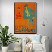 Papier Inkhouse Orange Campari Printed Wall Art