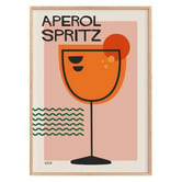 Papier Inkhouse 3 Piece Aperol Spritz Framed Paper Print Wall Art Set