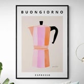 Papier Inkhouse Buongiorno Espresso Framed Paper Print Wall Art