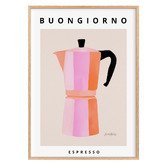 Papier Inkhouse Buongiorno Espresso Framed Paper Print Wall Art