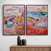 Papier Inkhouse Collioure Framed Paper Print Wall Art Diptych