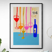 Papier Inkhouse Fill Your Cup Framed Paper Print Wall Art