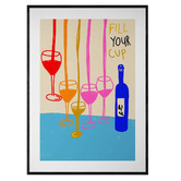 Papier Inkhouse Fill Your Cup Framed Paper Print Wall Art