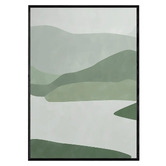 Papier Inkhouse Green Abstract Framed Paper Print Wall Art Diptych
