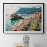 Papier Inkhouse Monterosso Beach Italy Framed Paper Print Wall Art
