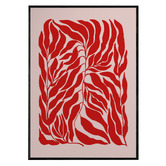 Papier Inkhouse 2 Piece Red Abstract Framed Paper Print Wall Art Set